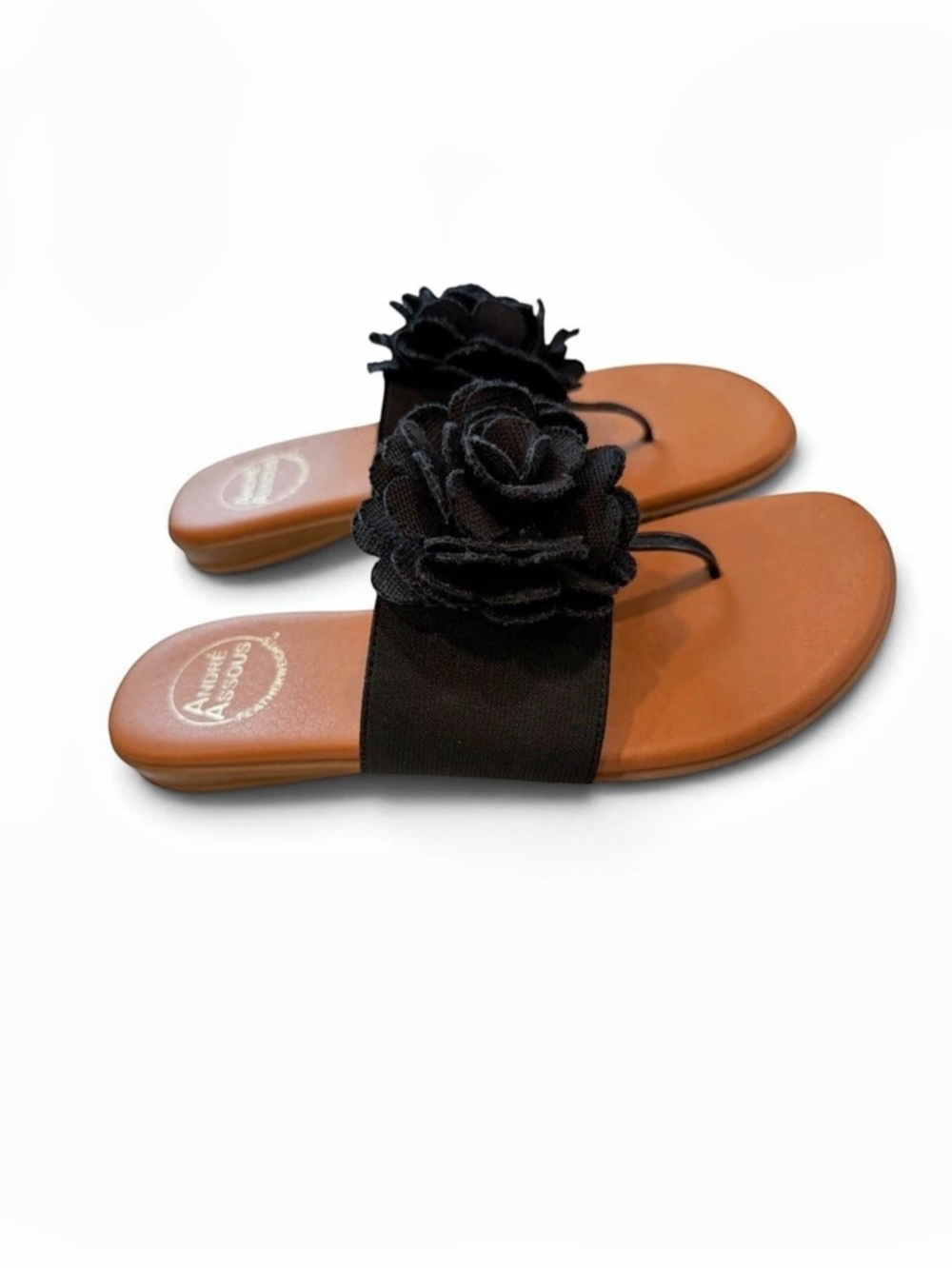 Anthropologie- Andre Assous NATE Featherweights Sandal Floral Thong Sandals - Picture 7 of 12